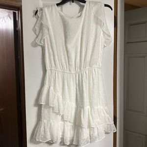White ruffled cowgirl dress